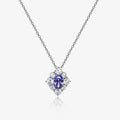 925 silver 1.5ct oval-shaped 6*9 Tanzanite multi-purpose collar chain for women, size 40 + 5cm