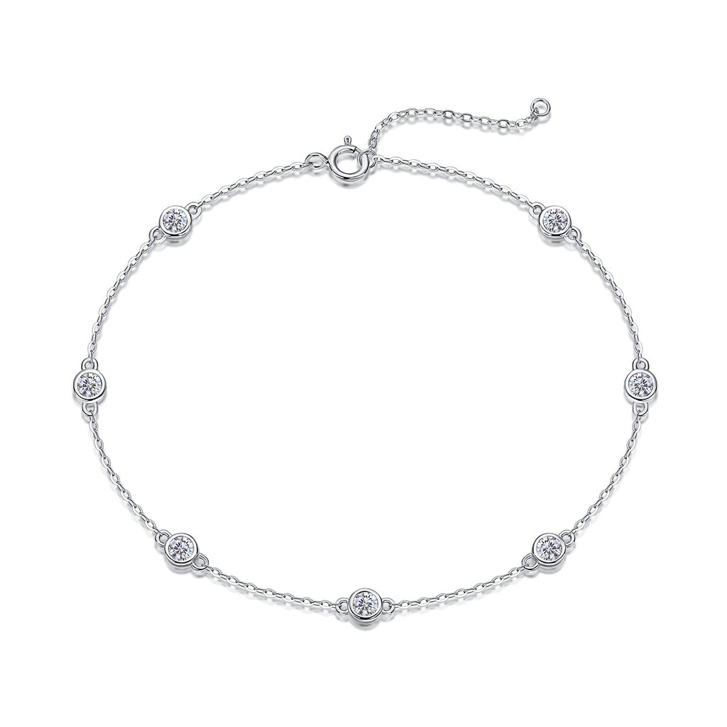 925 silver morganite bracelet - bubble-shaped round stones - fashionable bracelet