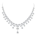 925 silver white teardrop-shaped 7*11 luxury fashionable banquet necklace 2ct high-carat diamond necklace for women