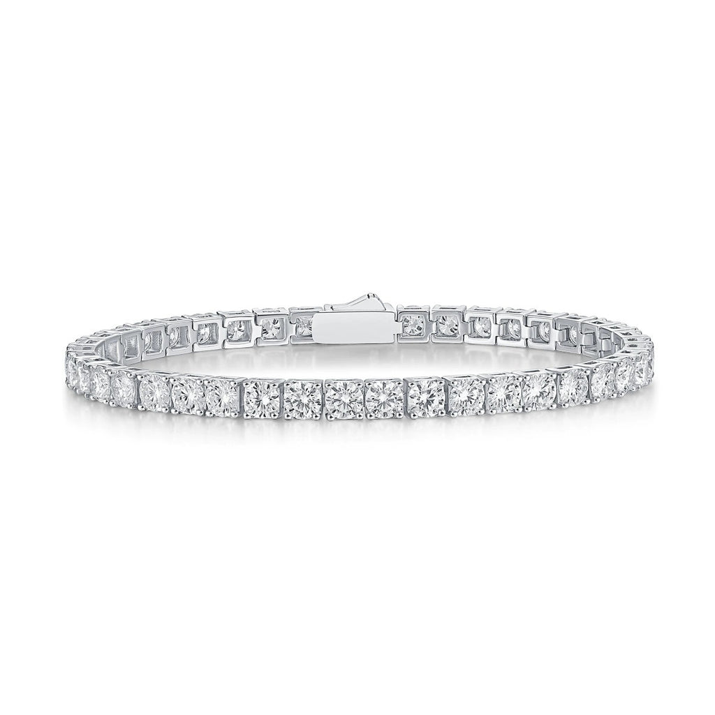 925 silver 3mm sapphire tennis bracelet for women. New style silver-gilded bracelet for men and women.