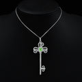 925 silver 1.5ct square-shaped 6*6 high-carat diamond ice flower cut iris flower keychain necklace