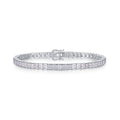 925 silver morganite bracelet - fashionable princess-shaped morganite ladies' bracelet