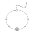 925 pure silver sapphire diamond ladies' bracelet