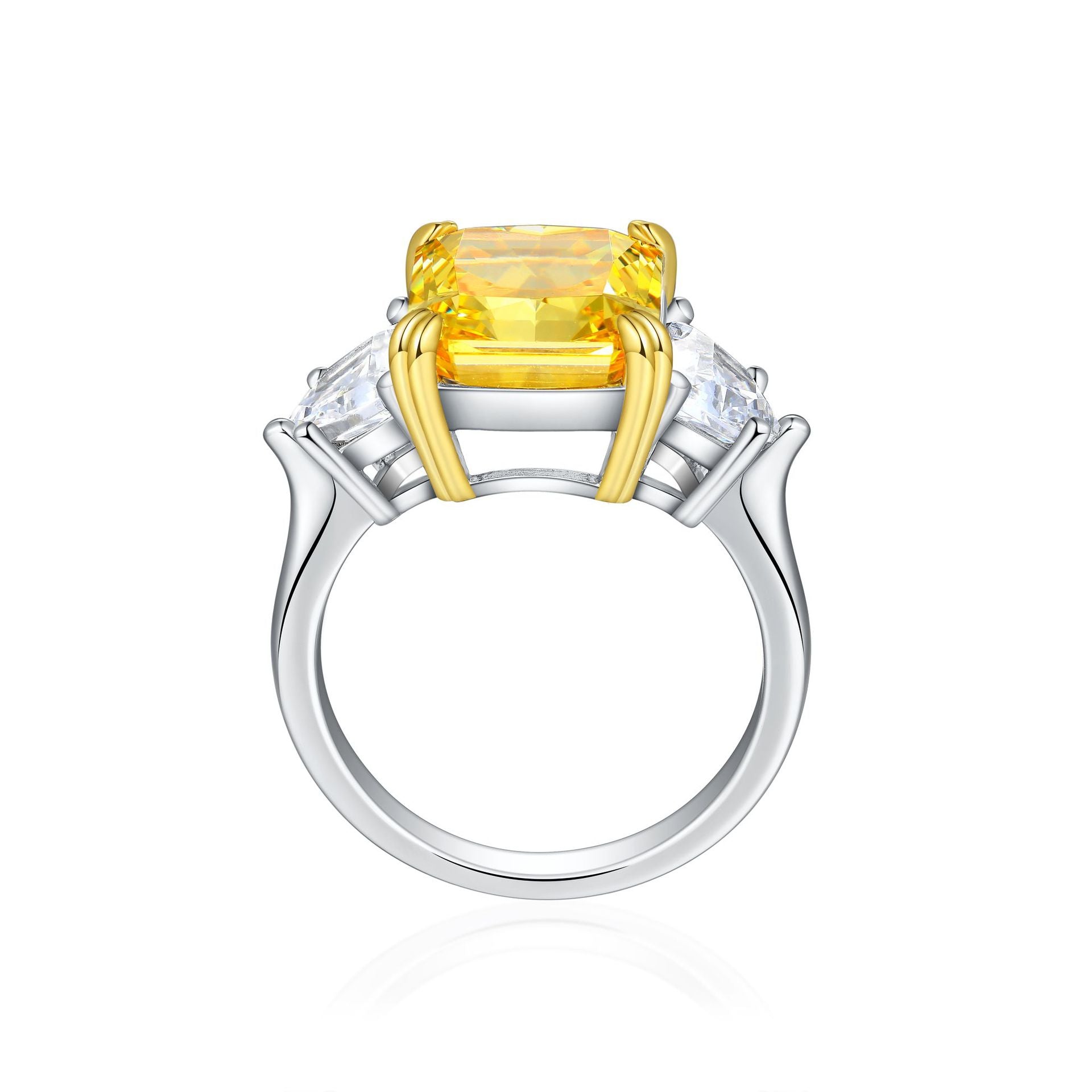 New S925 pure silver large high-carat square diamond ring, natural gemstone and colored gemstone ring, for women, a niche high-end style