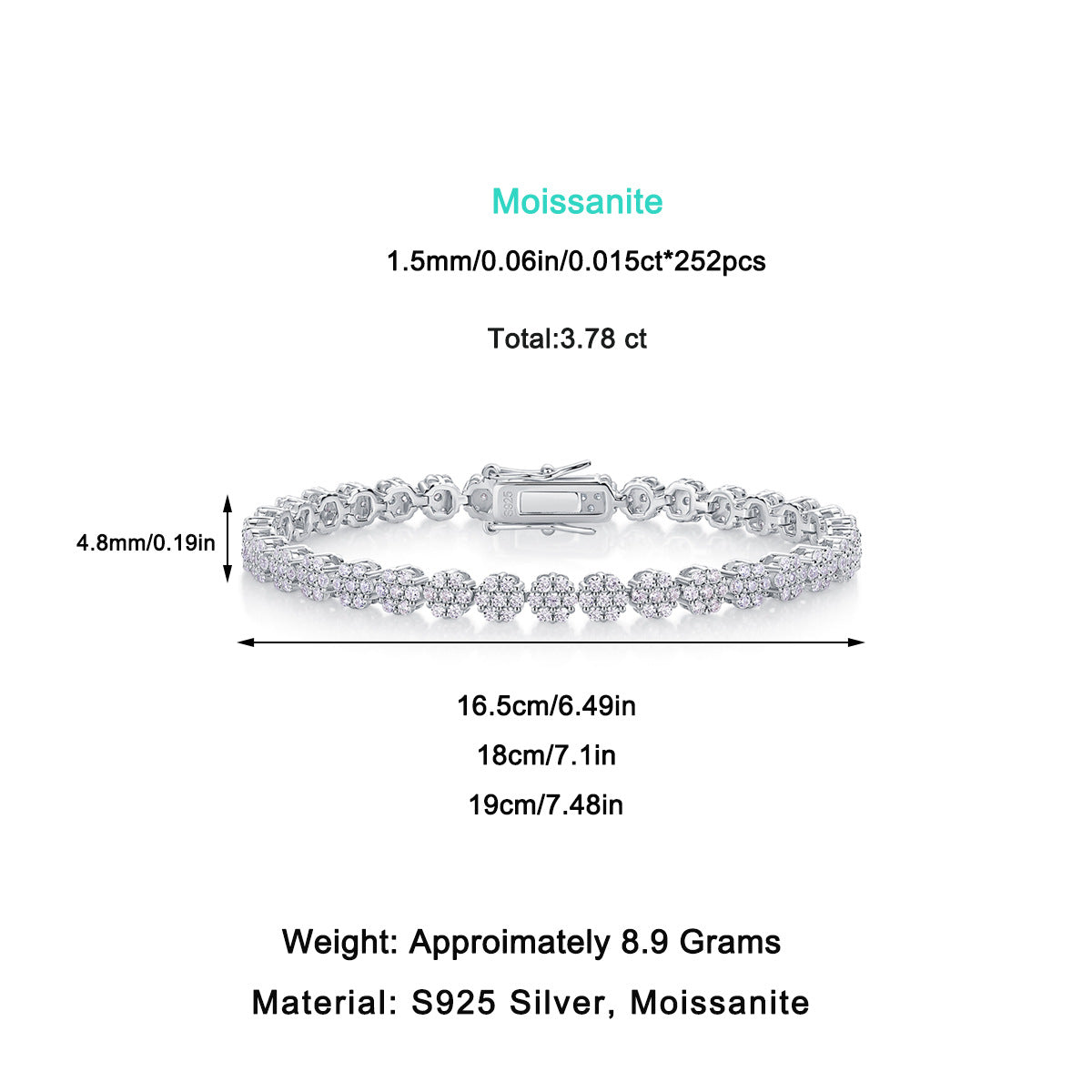 Morgan Diamond Necklace for Ladies - 925 Silver - Small-scale Luxury - Non-fading Necklace
