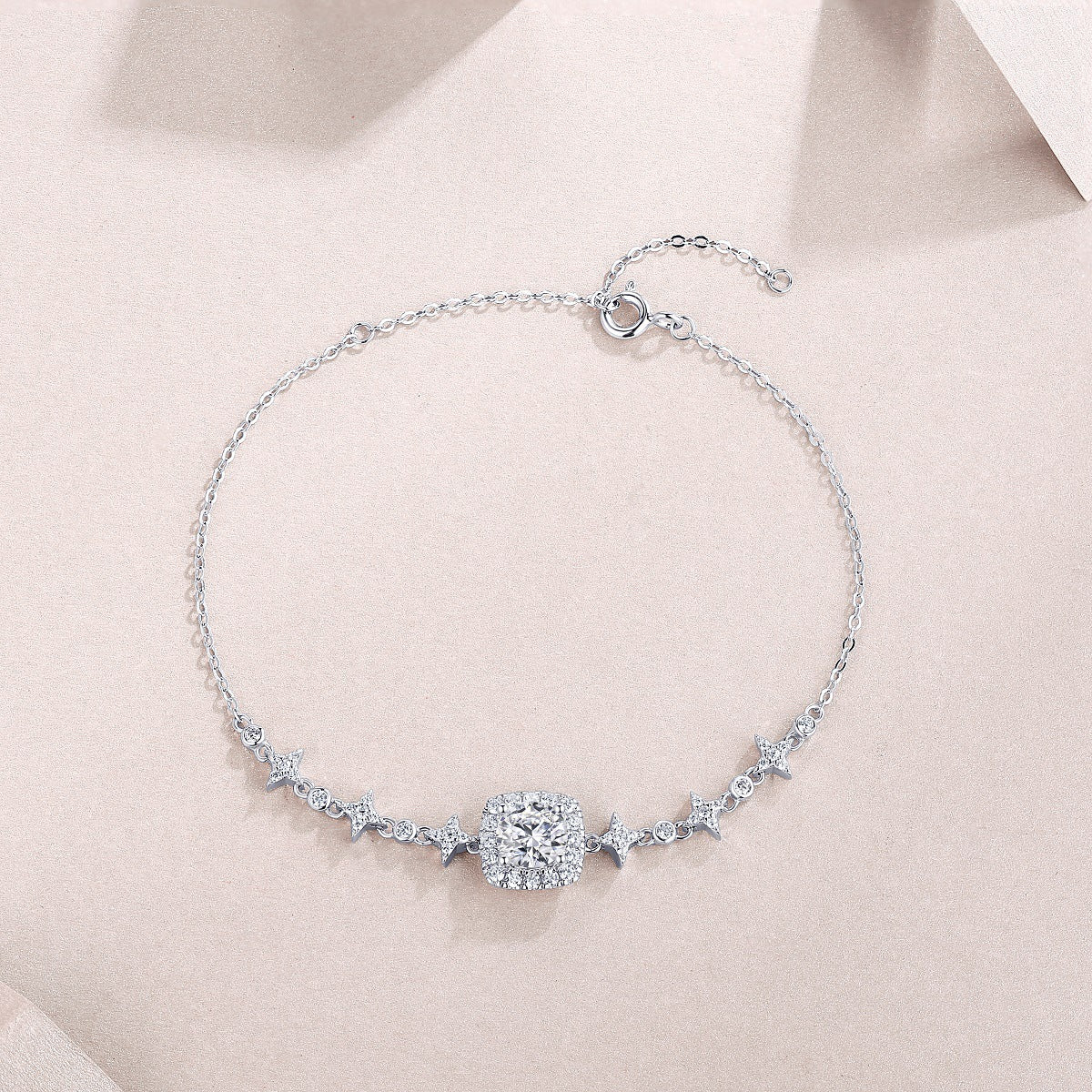 925 pure silver sapphire diamond ladies' bracelet - luxury and exclusive small-sized bracelet