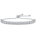Simple 925 silver best-selling 4mm tennis bracelet for women. High-end, luxurious European morganite bracelet.