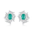 925 sterling silver egg-shaped 5*7mm sweet and simple 1ct fashionable and versatile stud earrings for women