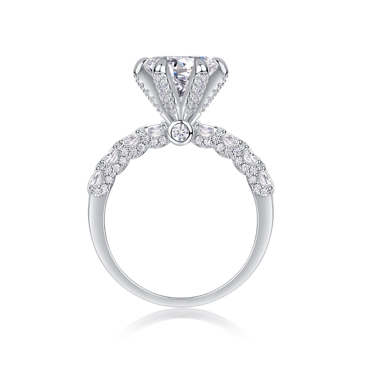 Classic six-prong ring, fashionable women's ring