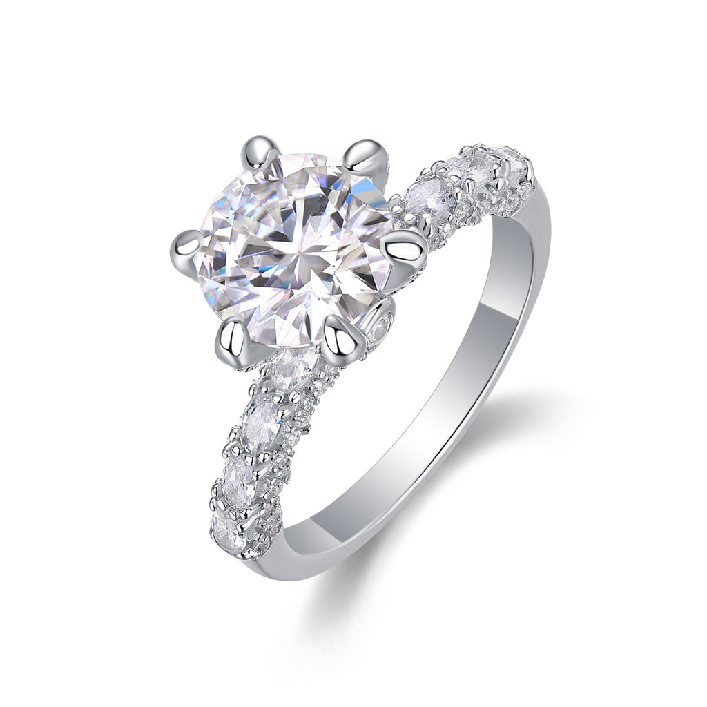 Classic six-prong ring, fashionable women's ring